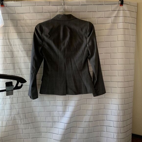 Theory Glen Plaid Gray Blazer Single Butto… - Picture 2 of 4